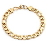 Classic Figaro Link Bracelet - Steel Time